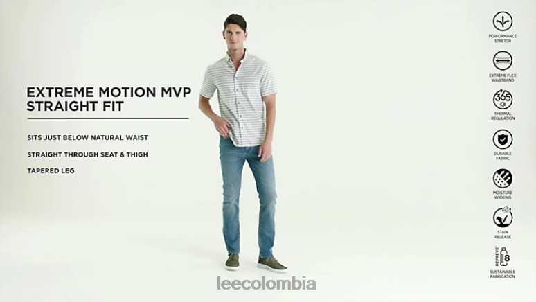 Lee hombres vaqueros cónicos de corte recto mvp de movimiento extremo ejecutivo ropa Z6H6F605 - Image 6