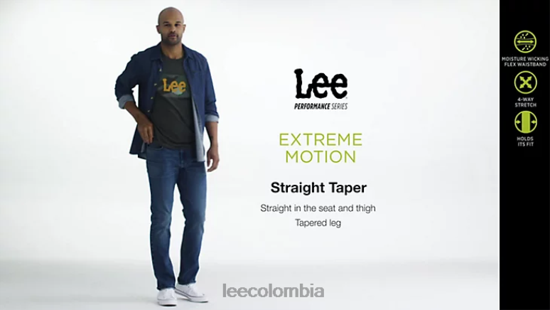 Lee hombres Vaqueros cónicos rectos elásticos en 4 direcciones Extreme Motion balde ropa Z6H6F637 - Image 8