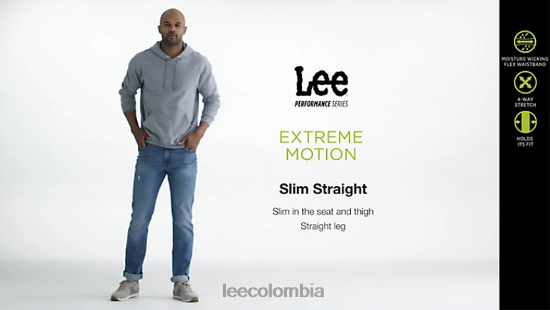 Lee hombres Vaqueros rectos ajustados elásticos en 4 direcciones Extreme Motion Alteza ropa Z6H6F631 - Image 8
