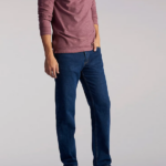 Lee hombres Vaqueros rectos de corte regular 100% algodón lavado a la piedra oscuro ropa Z6H6F488