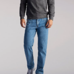 Lee hombres Vaqueros rectos de corte regular 100% algodón piedra ligera ropa Z6H6F489