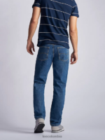 Lee hombres Vaqueros rectos de corte regular 100% algodón piedra mediana ropa Z6H6F487 - Image 2