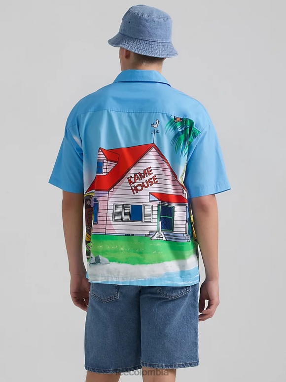 Lee hombres y camiseta dragon ball z kame house resort azul ropa Z6H6F902 - Image 2