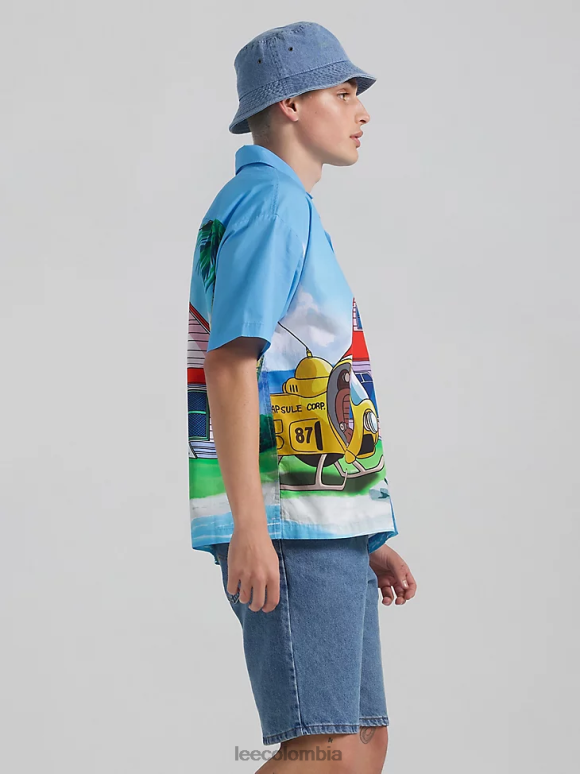 Lee hombres y camiseta dragon ball z kame house resort azul ropa Z6H6F902 - Image 3
