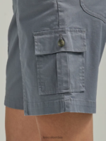 Lee mujer bermudas cargo relajadas ultra lujosas y flexibles gris tecnología ropa Z6H6F258 - Image 6