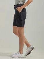 Lee mujer bermudas cargo relajadas ultra lujosas y flexibles negro ropa Z6H6F259 - Image 4