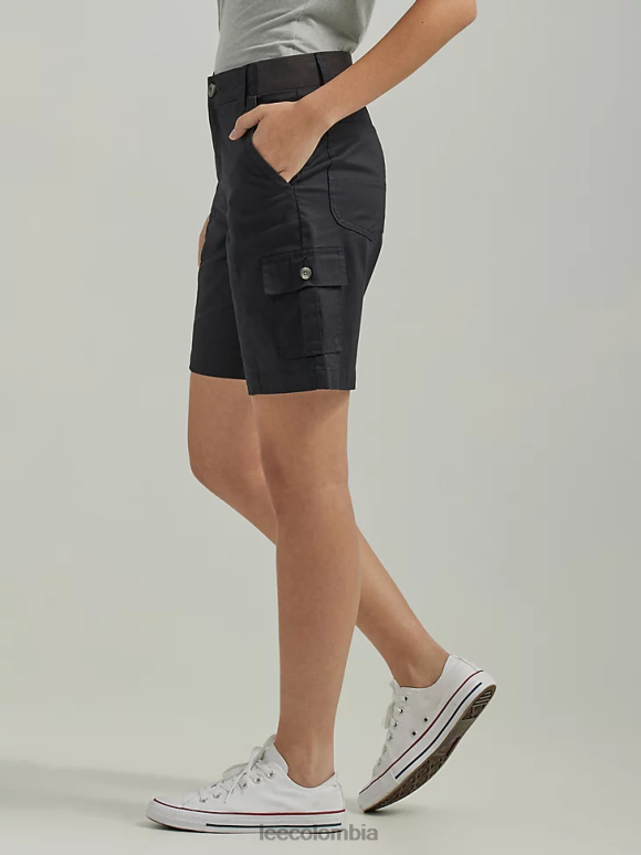 Lee mujer bermudas cargo relajadas ultra lujosas y flexibles negro ropa Z6H6F259 - Image 4