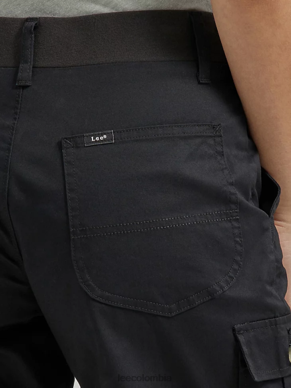 Lee mujer bermudas cargo relajadas ultra lujosas y flexibles negro ropa Z6H6F259 - Image 6