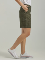 Lee mujer bermudas cargo relajadas ultra lujosas y flexibles oliva frontera ropa Z6H6F254 - Image 3