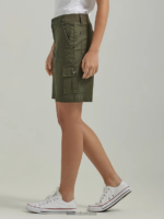 Lee mujer bermudas cargo relajadas ultra lujosas y flexibles oliva frontera ropa Z6H6F254 - Image 4