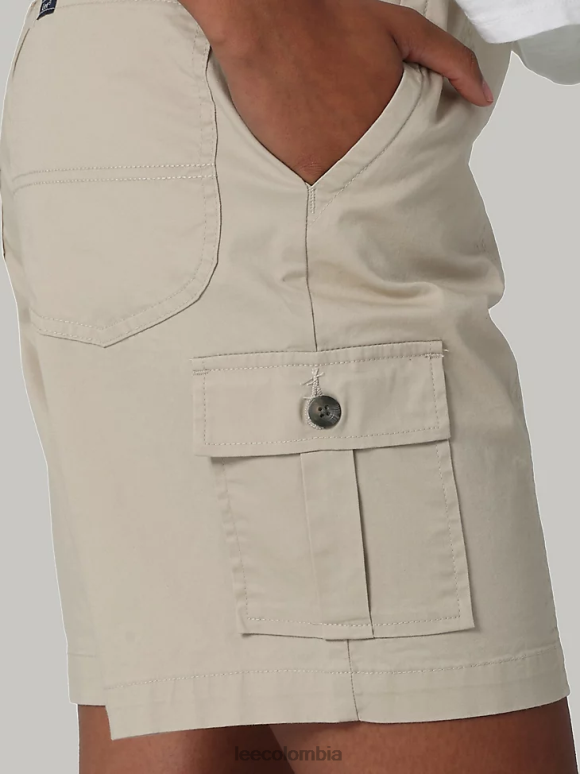 Lee mujer bermudas cargo relajadas ultra lux con flex-to-go (petite) beige pionero ropa Z6H6F260 - Image 4