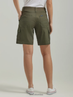 Lee mujer bermudas cargo relajadas ultra lux con flex-to-go (petite) oliva frontera ropa Z6H6F263 - Image 2