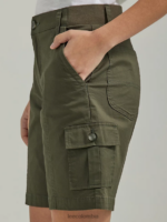 Lee mujer bermudas cargo relajadas ultra lux con flex-to-go (petite) oliva frontera ropa Z6H6F263 - Image 6
