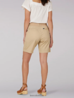 Lee mujer bermudas cargo relajadas ultra lux con flex-to-go (petite) safari de nueva york ropa Z6H6F261 - Image 2