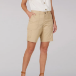 Lee mujer bermudas cargo relajadas ultra lux con flex-to-go (petite) safari de nueva york ropa Z6H6F261
