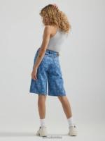 Lee mujer Bermudas de mezclilla con tiro caído y láser geo láser ropa Z6H6F295 - Image 2