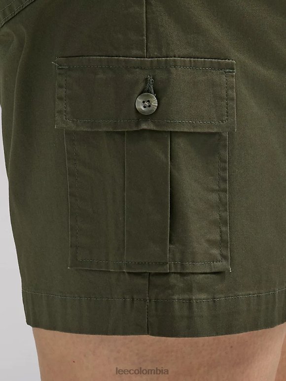 Lee mujer bermudas tipo cargo relajadas ultra lujosas y flexibles para llevar (más) oliva frontera ropa Z6H6F269 - Image 4