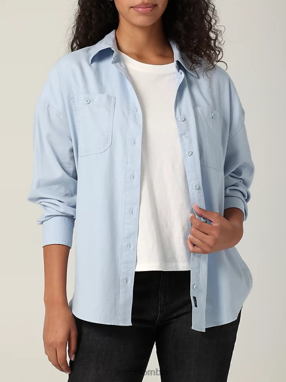 lee_mujer_camisa_con_botones_fronterizos_azul_timido_ropa_z6h6f398.png Lee mujer camisa con botones fronterizos azul tímido ropa Z6H6F398 - Image 1
