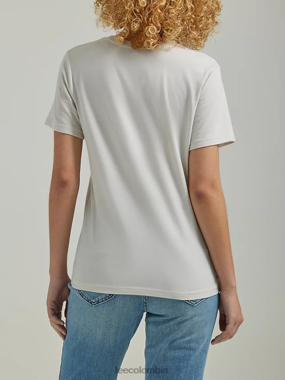 Lee mujer camiseta ajustada con gráfico "oler las flores" roca lunar ropa Z6H6F355 - Image 2