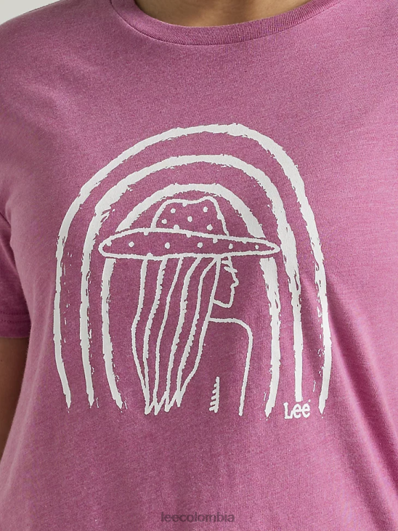 Lee mujer camiseta con gráfico de arcoiris para mujer brezo prunella ropa Z6H6F373 - Image 3