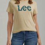 Lee mujer camiseta con gráfico de contracción de piel de serpiente brezo de safari ropa Z6H6F388