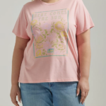 Lee mujer camiseta con gráfico de girasol (más) glaseado rosa ropa Z6H6F367