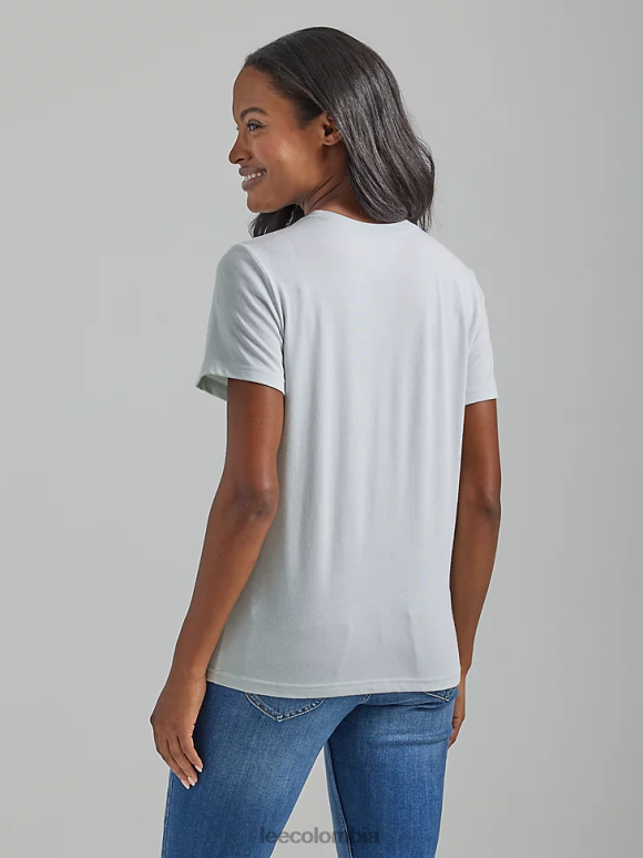 Lee mujer camiseta con gráfico de guión Brezo de verano ropa Z6H6F372 - Image 2