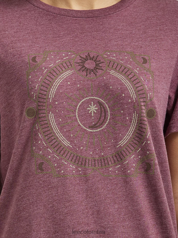Lee mujer camiseta con gráfico de luna cósmica arándano ropa Z6H6F347 - Image 3