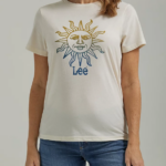 Lee mujer camiseta con gráfico de sol brezo de gasa ropa Z6H6F342