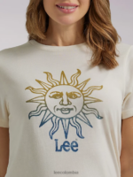 Lee mujer camiseta con gráfico de sol brezo de gasa ropa Z6H6F342 - Image 3