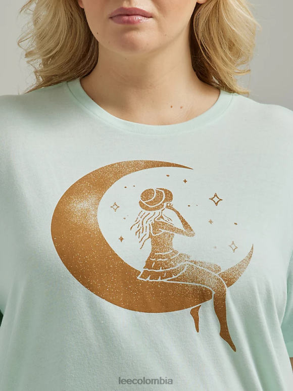 Lee mujer camiseta con gráfico Moon Lady (más) cristal marino ropa Z6H6F364 - Image 3