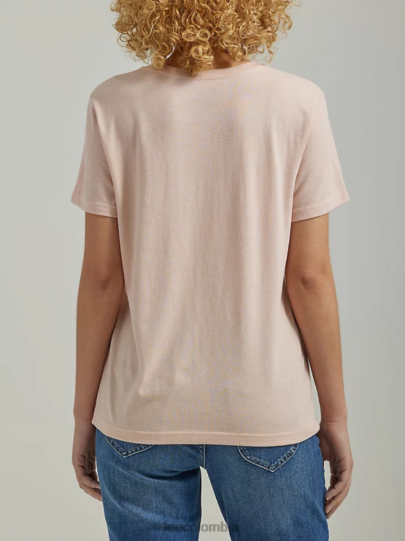 Lee mujer camiseta con logo de leopardo látigo de durazno ropa Z6H6F383 - Image 2