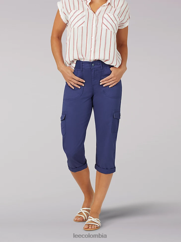Lee mujer capri cargo austyn de ajuste relajado azul tinta ropa Z6H6F463 - Image 1