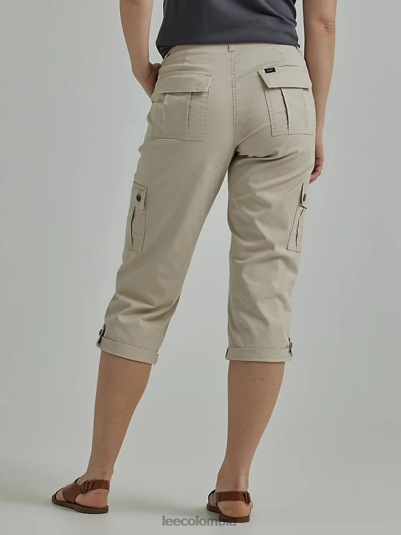 Lee mujer capri cargo relajado ultra lux con flex-to-go (pequeño) beige pionero ropa Z6H6F458 - Image 2