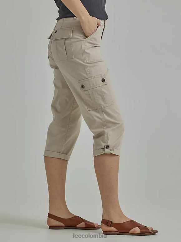 Lee mujer capri cargo relajado ultra lux con flex-to-go (pequeño) beige pionero ropa Z6H6F458 - Image 3