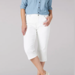 Lee mujer capri de ajuste relajado blanco ropa Z6H6F469
