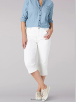Lee mujer capri de ajuste relajado blanco ropa Z6H6F469