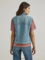 Lee mujer chaleco de mezclilla azul esmerilado ropa Z6H6F408 - Image 2