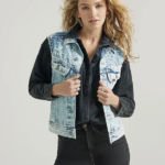 Lee mujer chaleco de mezclilla perla foto sensible ropa Z6H6F411