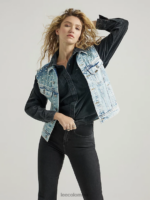 Lee mujer chaleco de mezclilla perla foto sensible ropa Z6H6F411 - Image 3