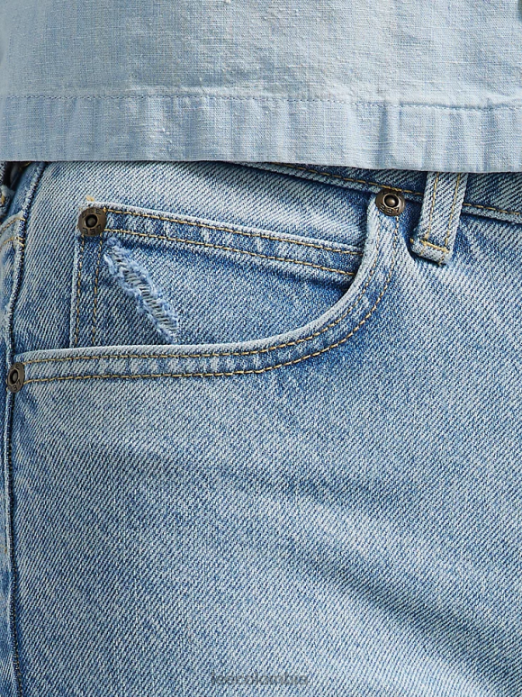 Lee mujer colección europea de vaqueros rectos carol escarcha de piedra ropa Z6H6F29 - Image 5