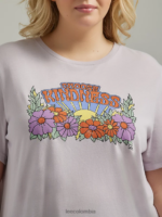 Lee mujer elige camiseta con gráfico de bondad (más) lila brumosa ropa Z6H6F362 - Image 3