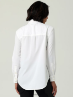 Lee mujer hd camisa con botones y un bolsillo blanco brillante ropa Z6H6F394 - Image 2