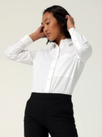 Lee mujer hd camisa con botones y un bolsillo blanco brillante ropa Z6H6F394 - Image 3