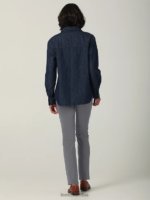 Lee mujer hd pantalon tobillero maven gris metálico ropa Z6H6F188 - Image 4