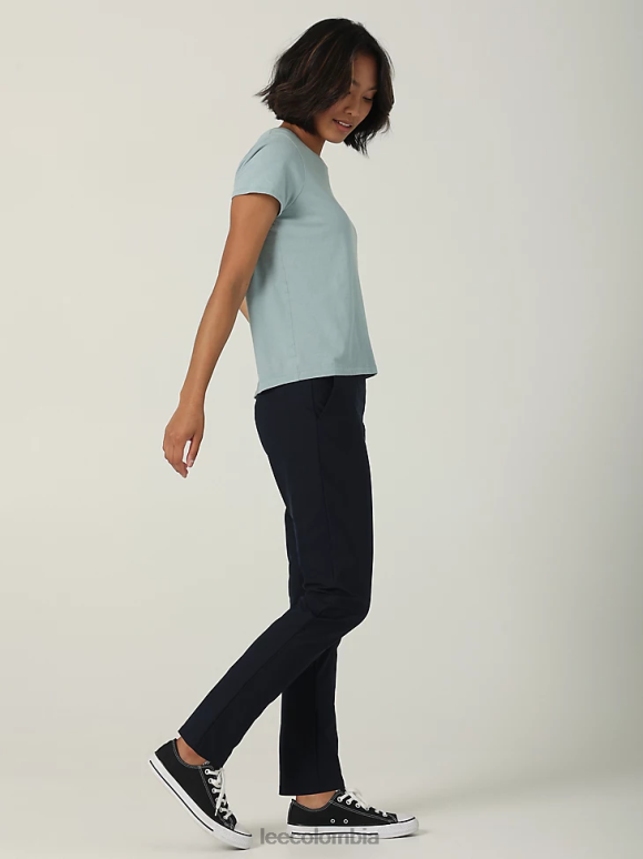 Lee mujer hd pantalon tobillero maven remache azul marino ropa Z6H6F191 - Image 3