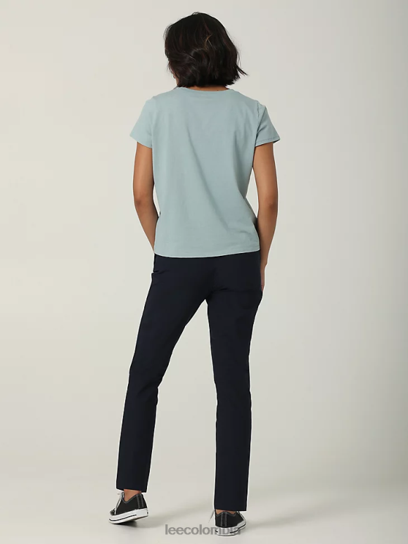 Lee mujer hd pantalon tobillero maven remache azul marino ropa Z6H6F191 - Image 4