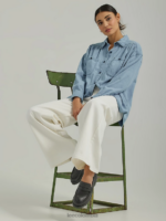 Lee mujer jeans acampanados de talle alto mármol blanco ropa Z6H6F154 - Image 2