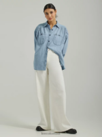 Lee mujer jeans acampanados de talle alto mármol blanco ropa Z6H6F154