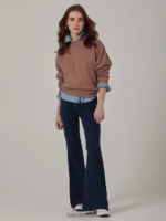 Lee mujer jeans acampanados de talle alto, modernos y vintage raya media ropa Z6H6F152